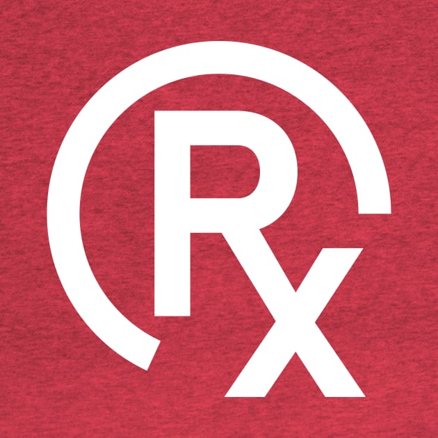 Rx Prescription Drugs - White Graphic by RxBlockhead